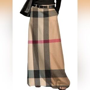 NWT Oshoplive Women's Long Maxi Skirt Elegant High Waist Long Straight Maxi